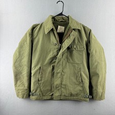 Vintage USN Navy Deck Jacket Medium Cold Weather Vietnam 70s PW Prisoner of War