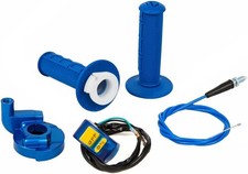 New 7/8 22mm Twist Throttle Accelerator Handle Grips and Cable Set with On Off