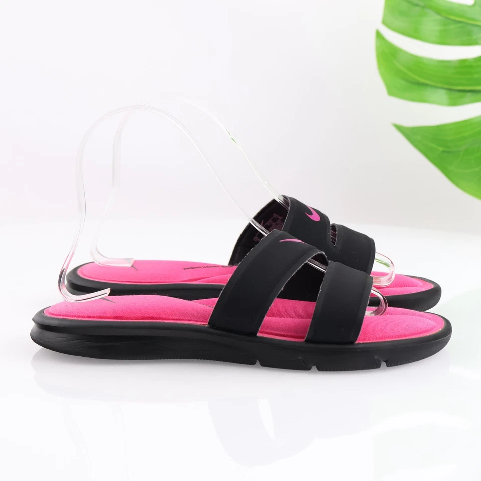 Женские сандалии Nike Ultra Comfort 3 размер 8 черные розовые шлепанцы 882695-003 - Изображение 3 из 4