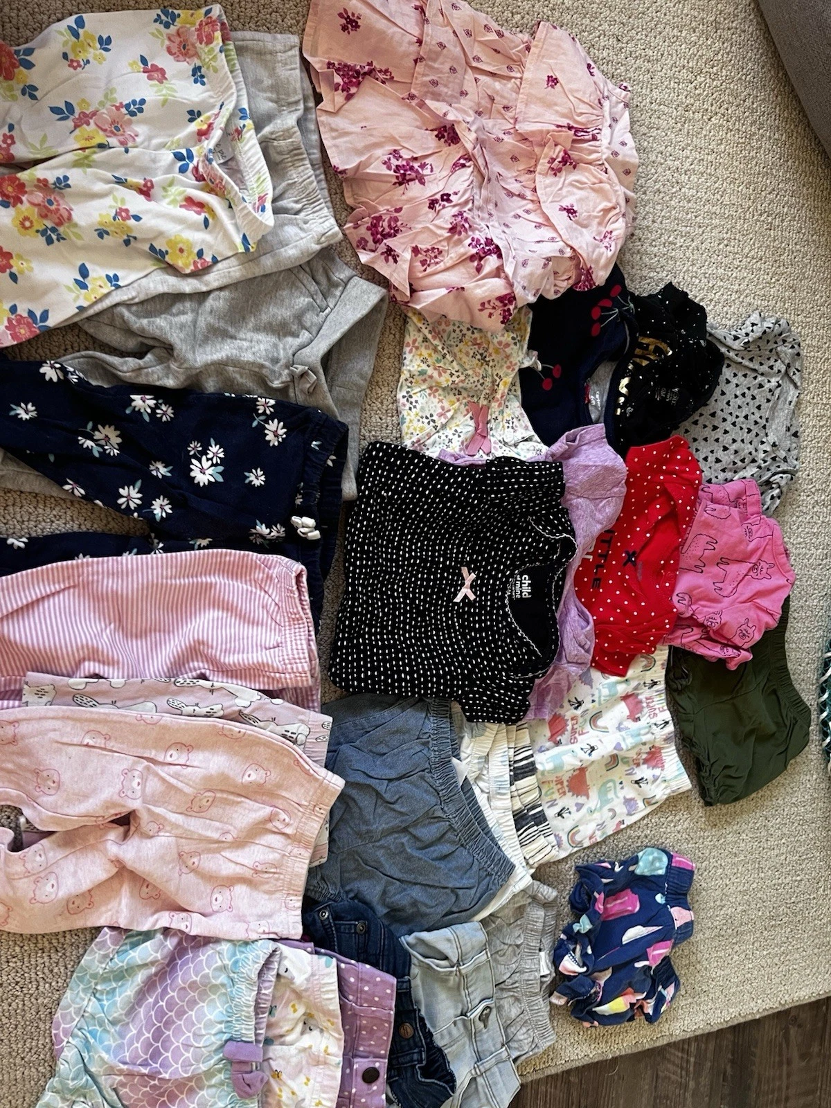 Baby Girl Clothes Lot 3-6 Months 28 Pieces Carter Wonder Nation