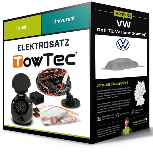 Elektrosatz 13-Pol Universell FüR Vw Golf Iii Variant (Kombi) 07.93-04.99 Neu-image