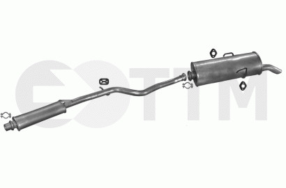 Silencieux Citroën Saxo contre le bruit et la rouille : ligne d'échappement conforme 75/90cV