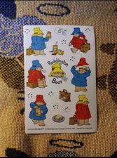 Vintage sticker sheet Paddington and Company Bear stickers 1998 complete scarce