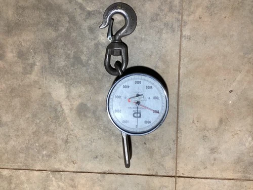 Dillon Dynamometer, 10,000 lb Crane Scale with Crosby 7ton Swivel Rigging Hook