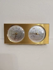VINTAGE Seth Thomas Clock & BAROMETER. MADE GERMANY (Not Tested)