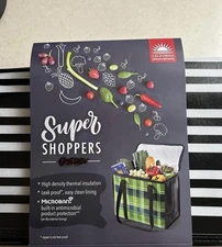 California Innovations Super Shoppers Zipper Leakproof Tote Stripe Print