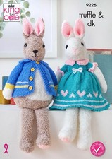 King Cole 9226 Bunnies KNITTING PATTERN made in Truffle and Big Value DK yarns