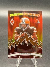 2023 Panini Phoenix - Playing with Fire - Nick Chubb #PWF-6 Orange - /75
