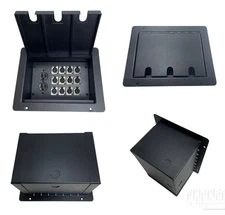 PROCRAFT FPPL-1DUP12X-BK Recessed Stage Pocket / Floor Box 1AC+12CH (any config)