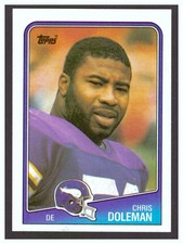 1988 Topps - Chris Doleman #157 Rookie Card - Minnesota Vikings - Nice & Clean. rookie card picture