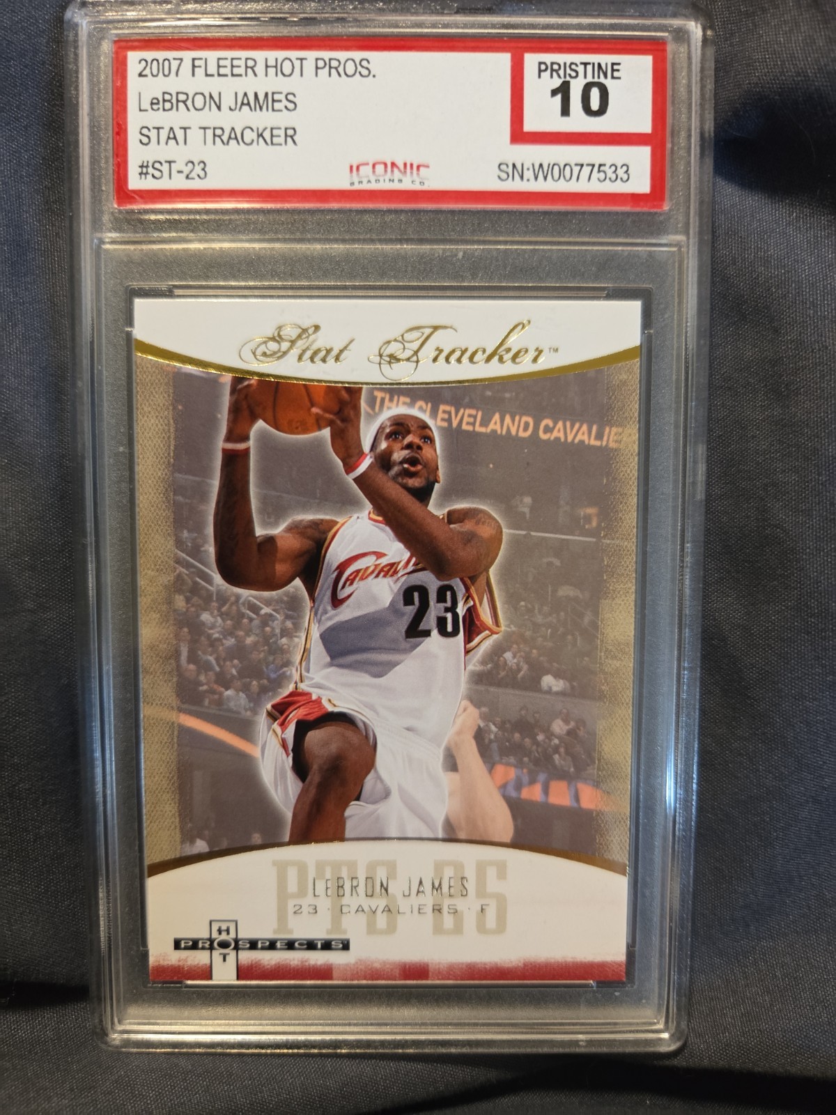 2007-08 Fleer Hot Prospects - Stat Tracker #ST-23 LeBron James Gem Mint 10