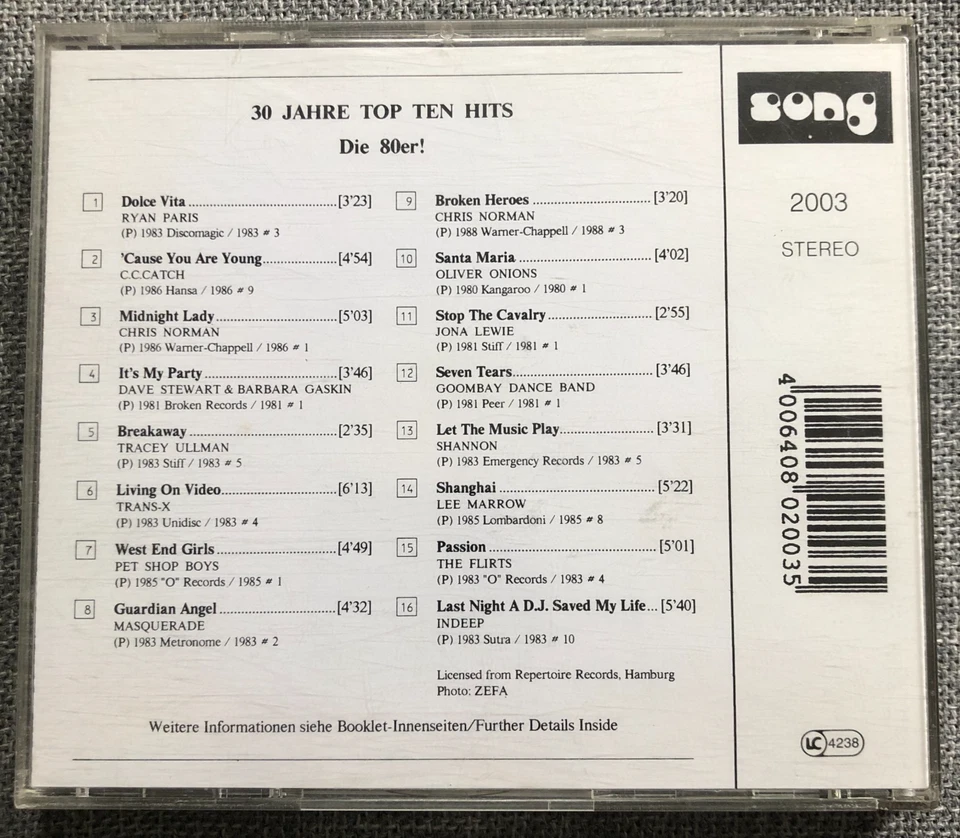 VARIOUS ARTISTS, Die 80er!, CD / Details in Beschreibung - Bild 2 von 3
