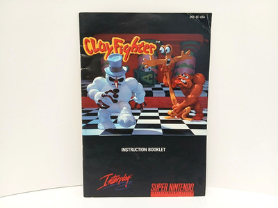 Clayfighter (Super Nintendo, SNES) Instruction Booklet Only! Interplay