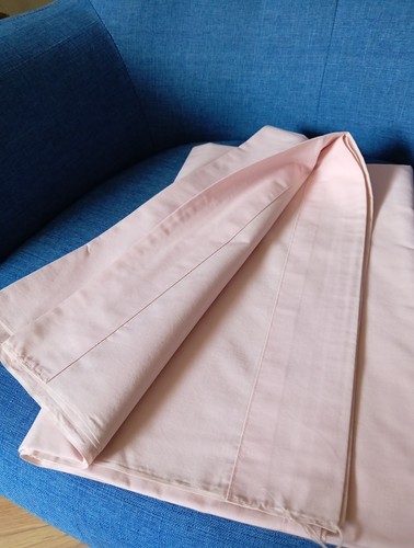 Vintage Dorma Single Flat Sheet Baby Pink Cotton Terylene Blend Retro Bedding Uk - Picture 2 of 3