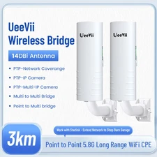 Wireless Bridge UeeVii Point to Point Outdoor CPE452 High-Gain Antenna 2-Pack