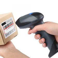 Wireless 1D Barcode Scanner USB Cordless Laser Reader for POS Inventory