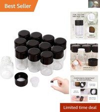 Essential Oil Storage: 12PCS 2ML Clear Glass Vials with Easy Dispensing Caps