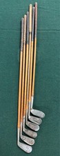 T3 Antique Lot 6 Vtg Hickory Shaft Golf Club St Andrews Windsor W D Mashie Set