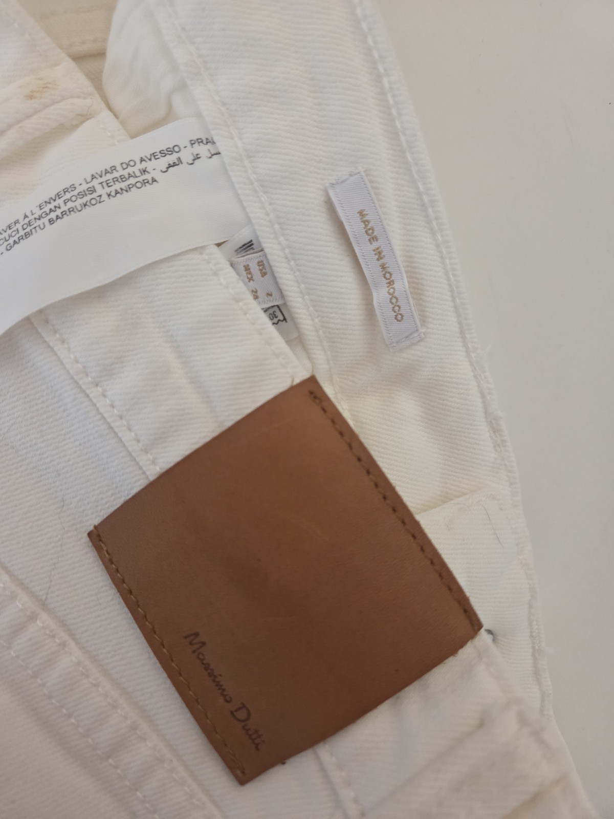 Massimo Dutti Women's White Slim Fit Jeans image 5