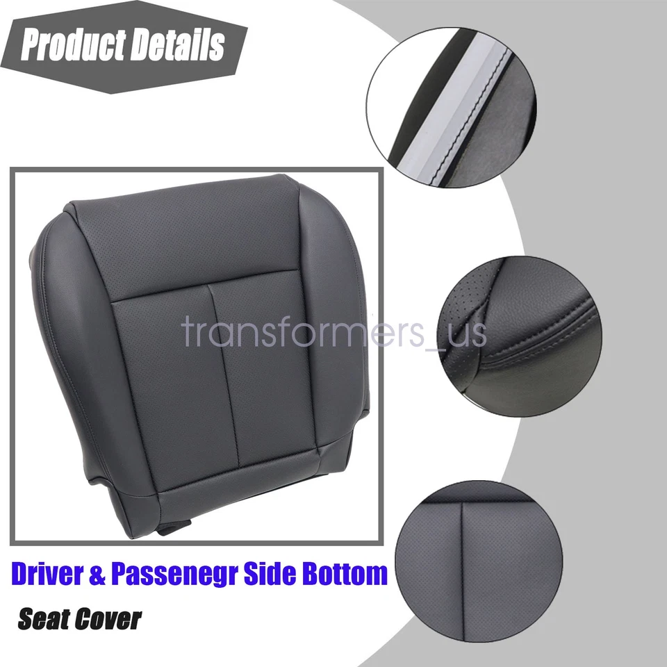 Cubierta de asiento de cuero perforado para conductor/pasajero Infiniti M35 M45 2006-2010 Foto 4 de 4