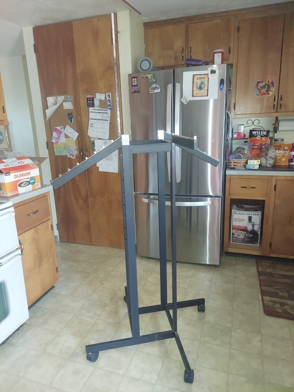Heavy Duty Clothes Rack 4-Way Adjustable Arms Wheels Retail Reseller Storefront