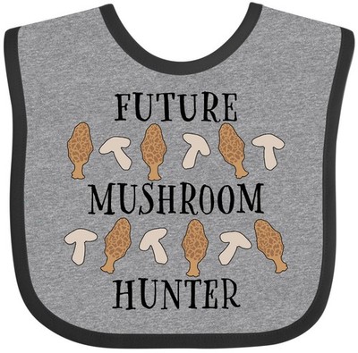 Inktastic Future Mushroom Hunter- Mushrooms And Morels Baby Bib Hunting Mycology