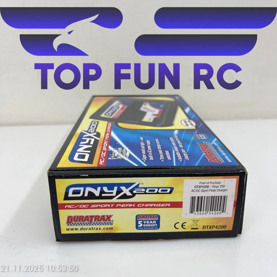 DURATRAX ONYX 200 AC/DC SPORT PEAK CHARGER FOR 4-7S NICD & NIHM BATTERIES - Image 2 of 2
