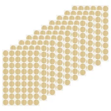 540 Pcs Dia. 21mm/0.8" Hole Cover Stickers, Gold Wood