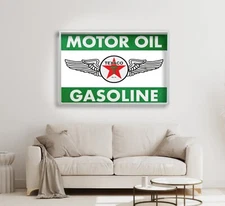 Green Texaco Gasoline Motor Oil Sign Design Sizes 24x36 or 11x17 In Poster