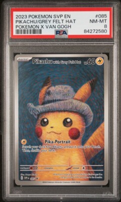 PSA 8 Pikachu with Grey Felt Hat Pokemon X Van Gogh SVP 085 Promo