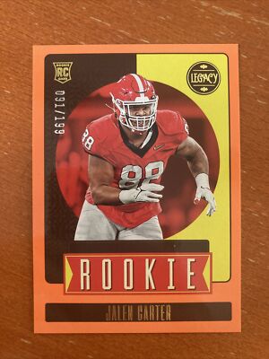 Jalen Carter /199 ORANGE Rookie 2023 Panini Legacy #178 EAGLES NFL