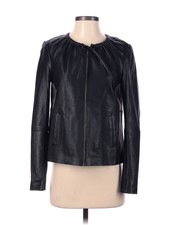 Ecru Women Black Leather Jacket Xs