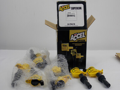 Accel Ignition Coil 140033-8; Super Coil Yellow Coil-On-Plug for Ford 4.6/5.4 3V