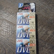 JVC 3 Pack DVC 60 Mini Digital Video Cassette Tapes DVM60ME Sealed
