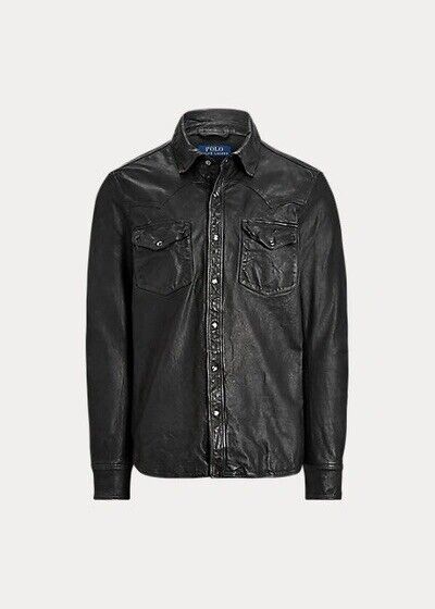POLO RALPH LAUREN Washed Leather Shirt Jacket. SIZE S. BNWT POLO RALPH LAUREN Washed Leather Shirt Jacket. SIZE S. BNWT