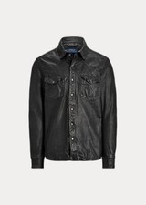 POLO RALPH LAUREN  Washed Leather Shirt Jacket. SIZE S. BNWT