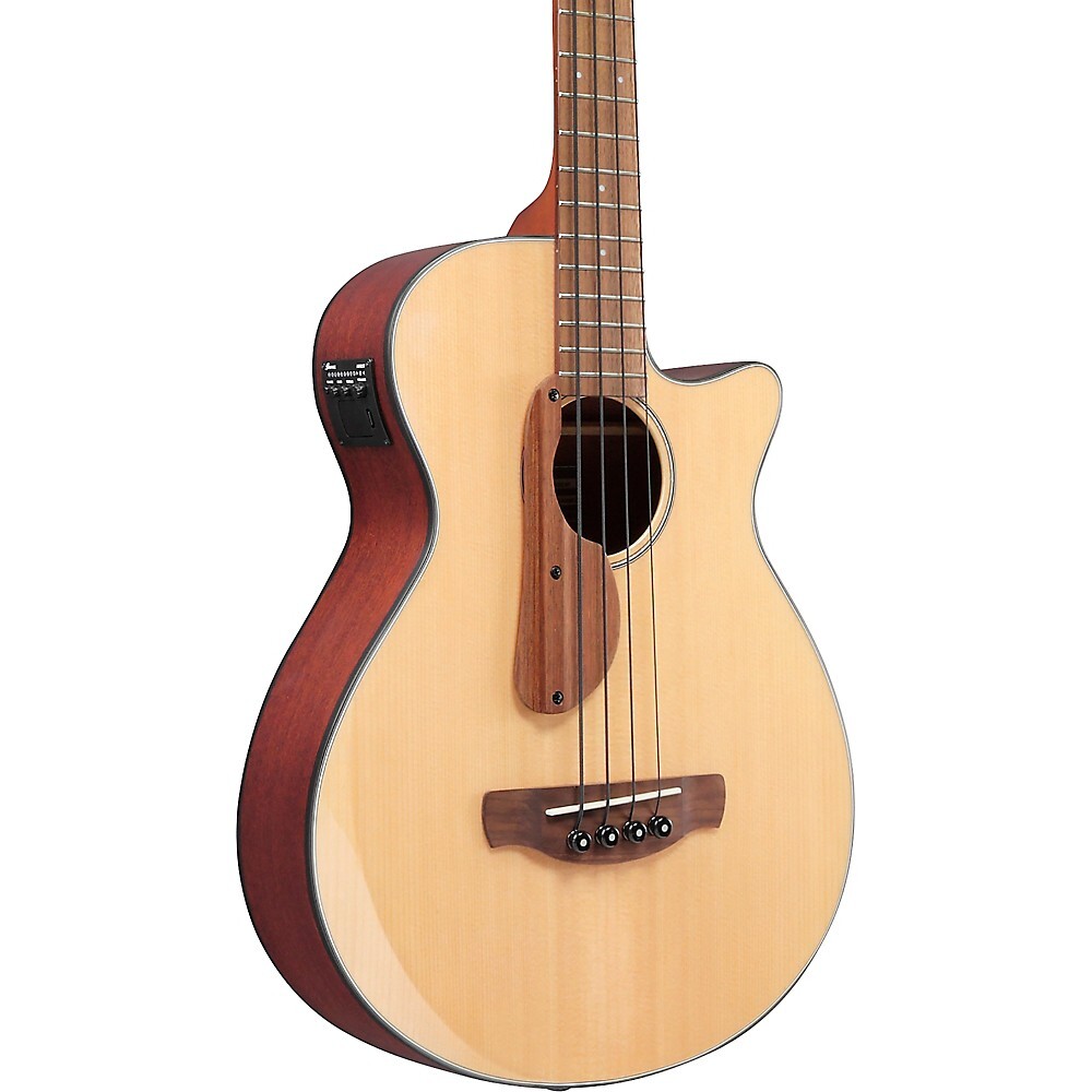 Акустико-электрическая бас-гитара Ibanez AEGB30E из ели-Сапеле Натуральная