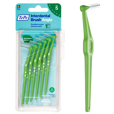TEPE Interdental Brush Angle Cleaners -Brushes Between Teeth, Green 0.68mm