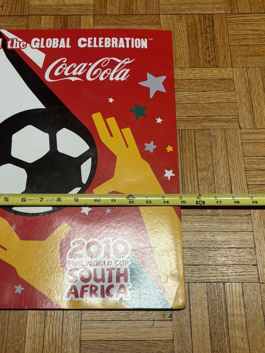 2010 FIFA WORLD CUP Coca Cola Coke Can Display - 18 1/2 x 9 1/2