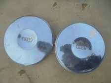 VINTAGE AUDI STAINLESS 7 5/8" DOG-DISH WHEEL COVERS 1960s 1970s 1980s 1990s