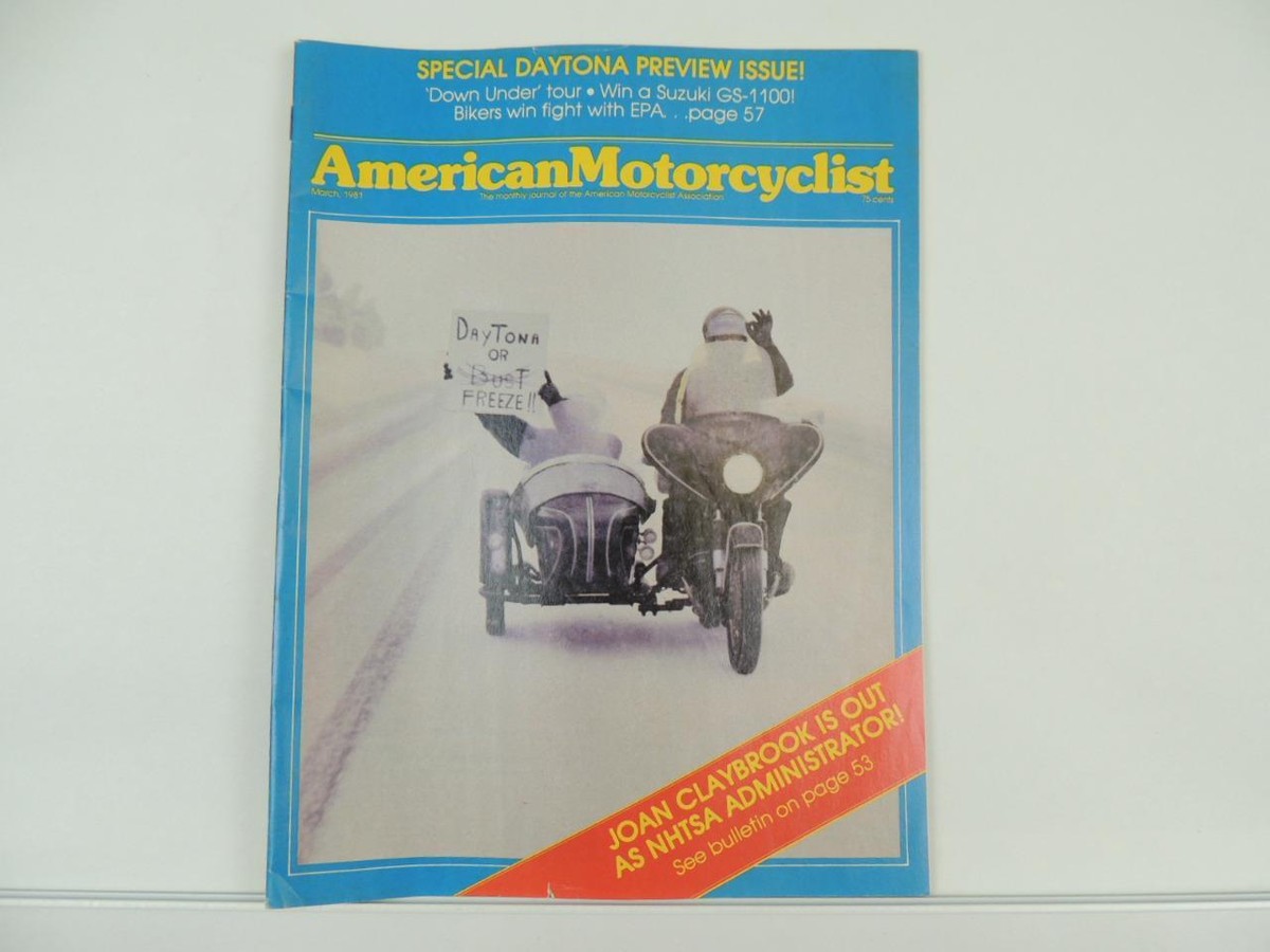 Maaaページ Vintage March 1981 AMERICAN MOTORCYCLIST Magazine Daytona
