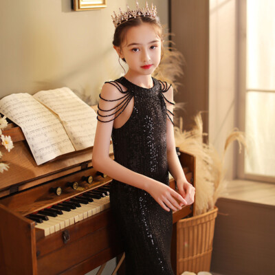 Halter Glitter Sequined Long Fitted Mermaid Ball Gown Dress Evening  Princess | eBay