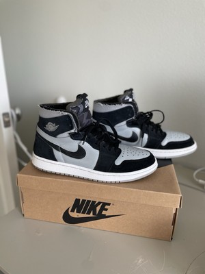 Size 10 - Air Jordan 1 Zoom CMFT Black Light Smoke Grey