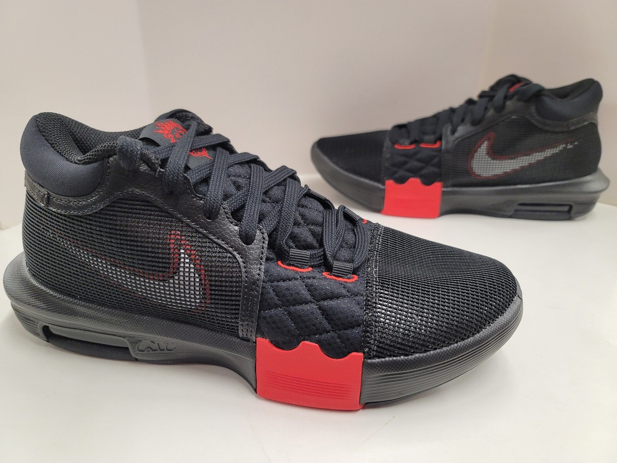 NIB Mens Nike Lebron Witness VIII Black White University Red