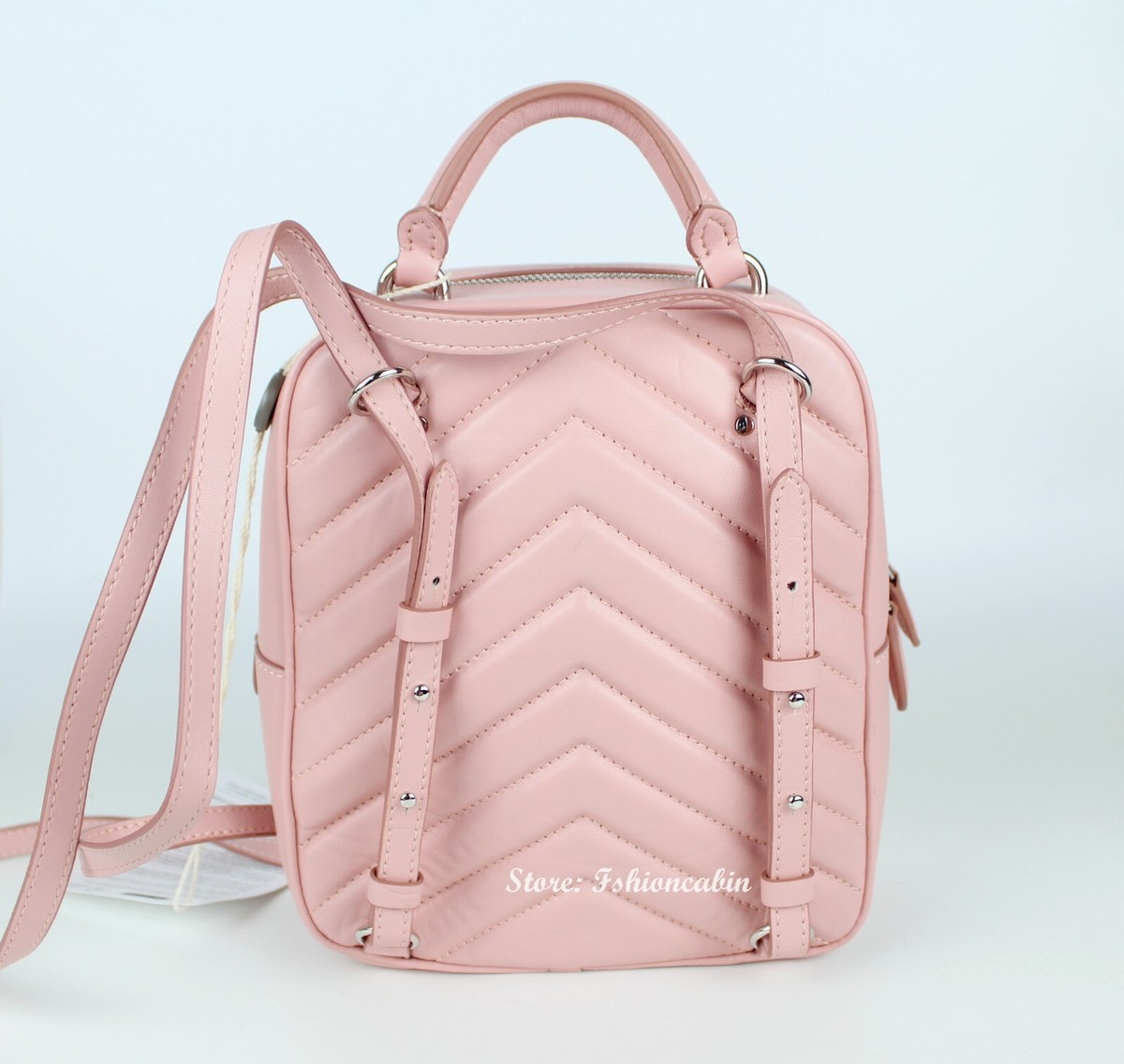 Stella McCartney Pink Star Backpack – Vegan Leather Bag for Trendy Daywear Women Black Logo Hiking Backpack | Stella McCartney US main image 3