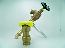 3/4"  QUALITY BRASS QUICK COUPLER VALVE , MATCHING KEY AND GARDEN HOSE VALVE