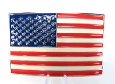 American Flag Enameled Metal Belt Buckle USA New