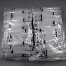 100 Pcs Disposable Dental Irrigation Syringe Curved Tip Utility Hobby Tools 12CC