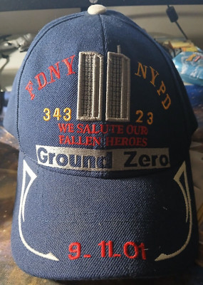 FDNY NYPD Ground Zero 9-11-01 Hat Twin Towers | eBay