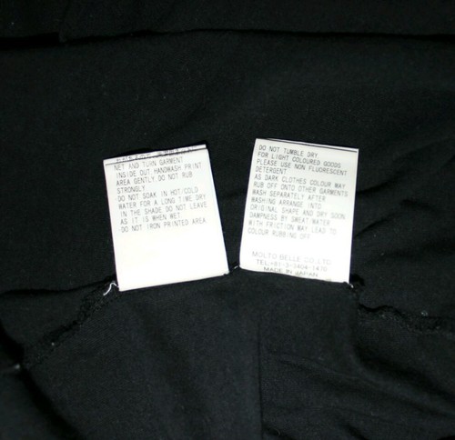 Gene Par Yukio Mishika Long Sleeve Tee Top Size IT 46 Black Crew Neck Cotton - Picture 5 of 9